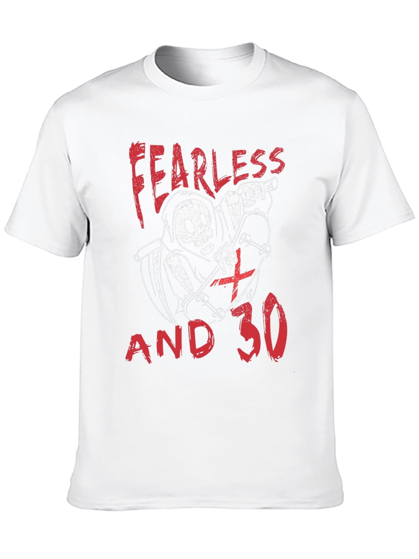 Fearless & 30 T-Shirt - Grim Reaper Skateboard Tee