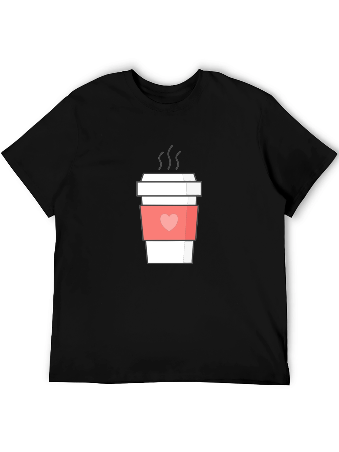 Coffee Lover Tee - Heart Sleeve
