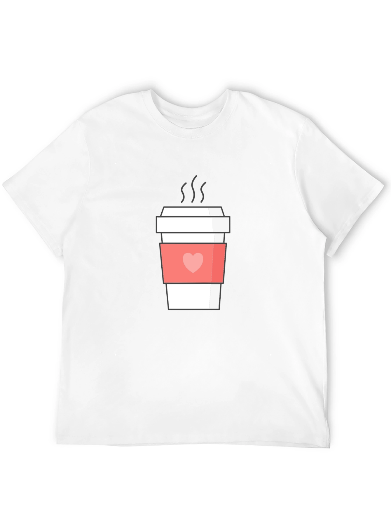 Coffee Lover Tee - Heart Sleeve