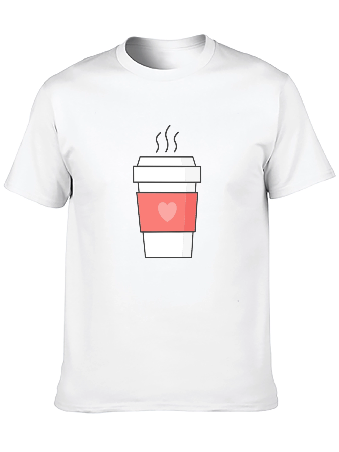 Coffee Lover Tee - Heart Sleeve
