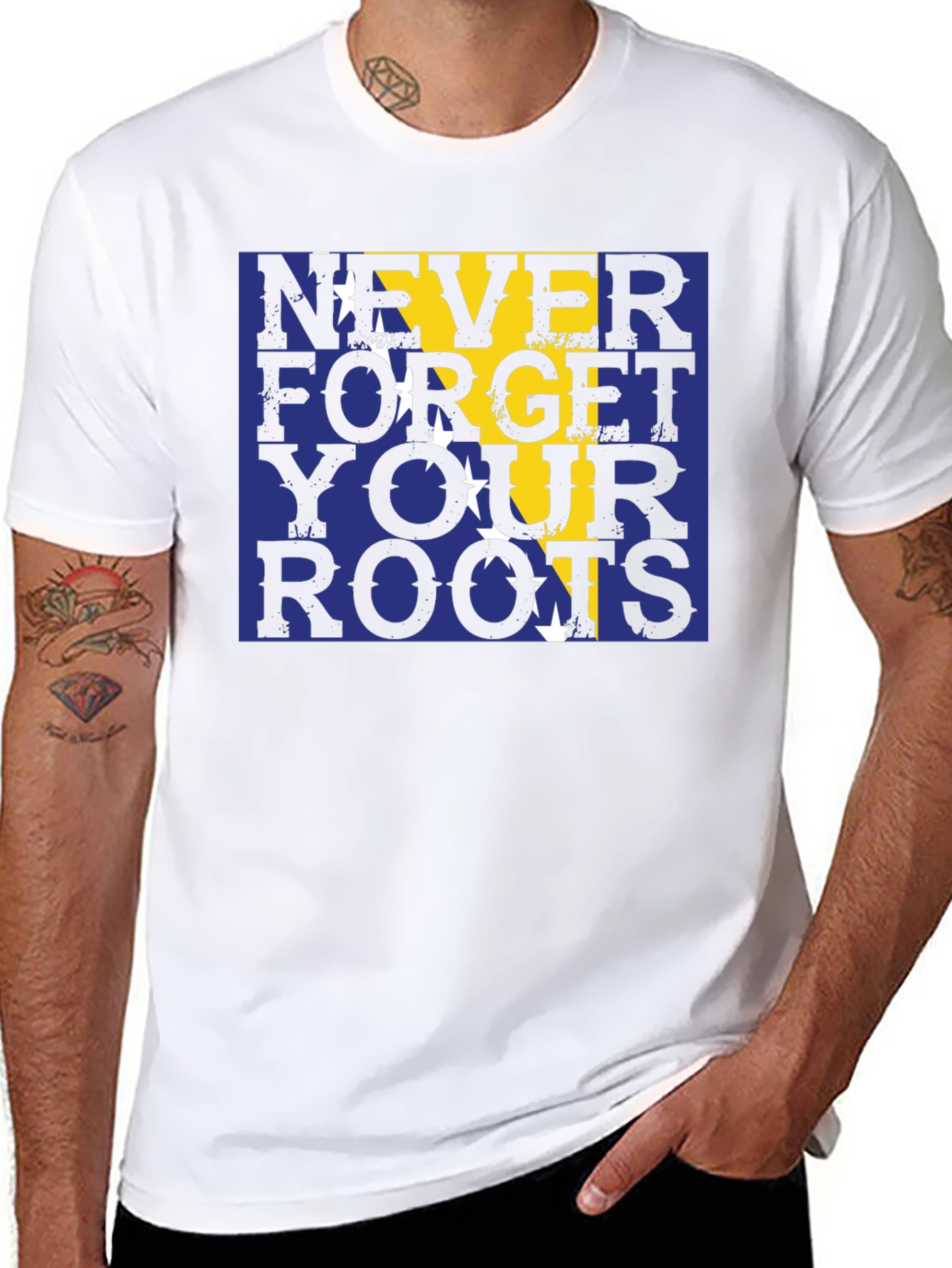 Never Forget Your Roots Bosnia Flag T-Shirt