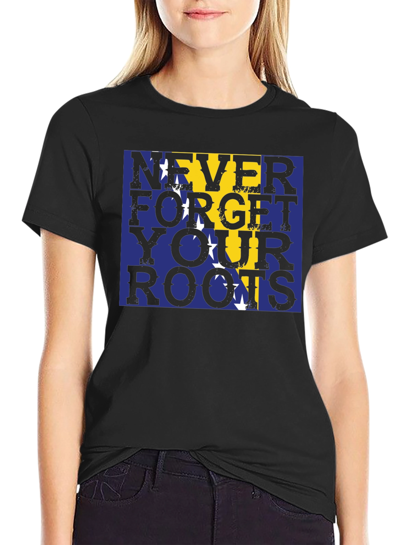 Never Forget Your Roots Bosnia Flag T-Shirt