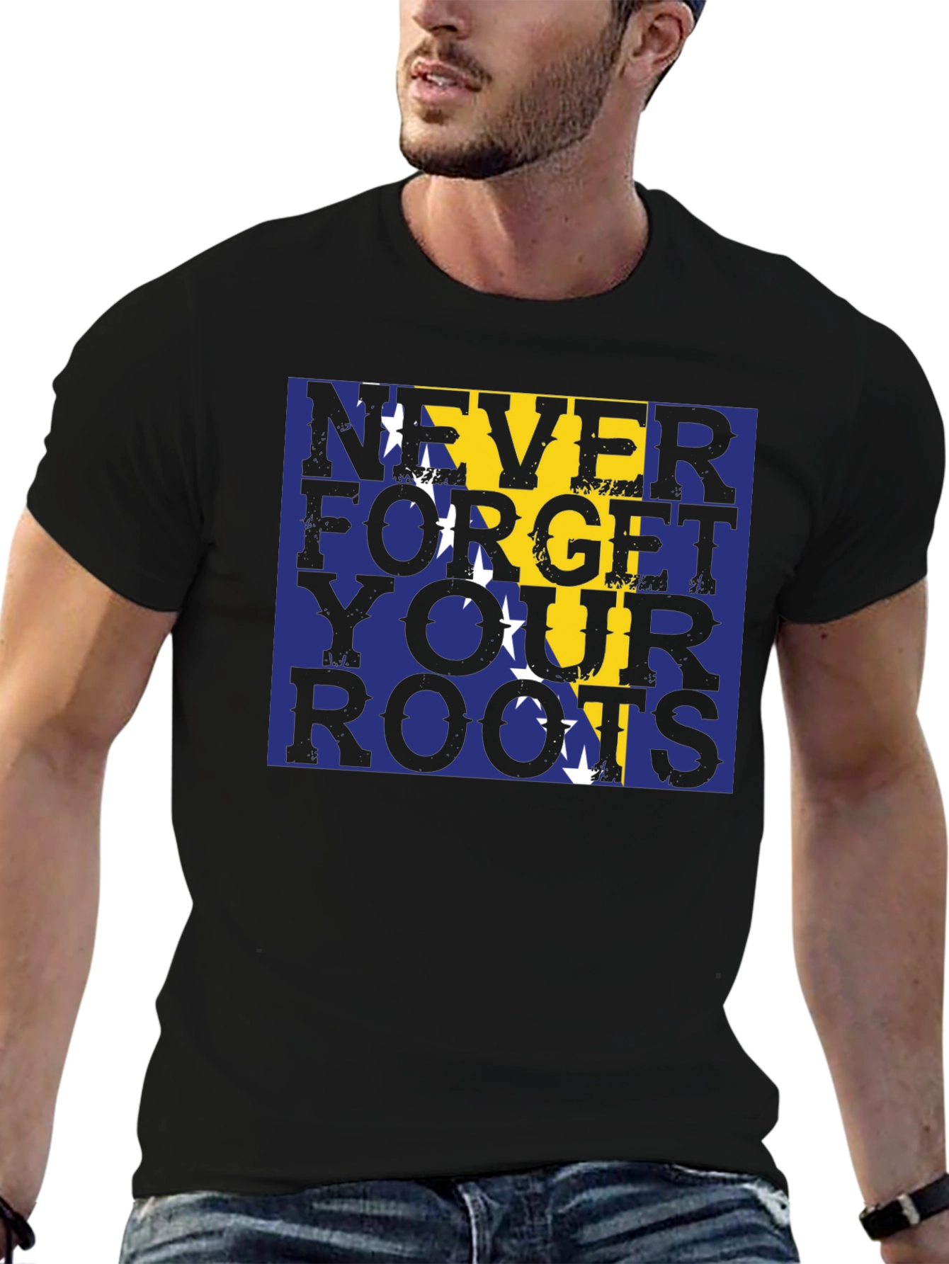 Never Forget Your Roots Bosnia Flag T-Shirt