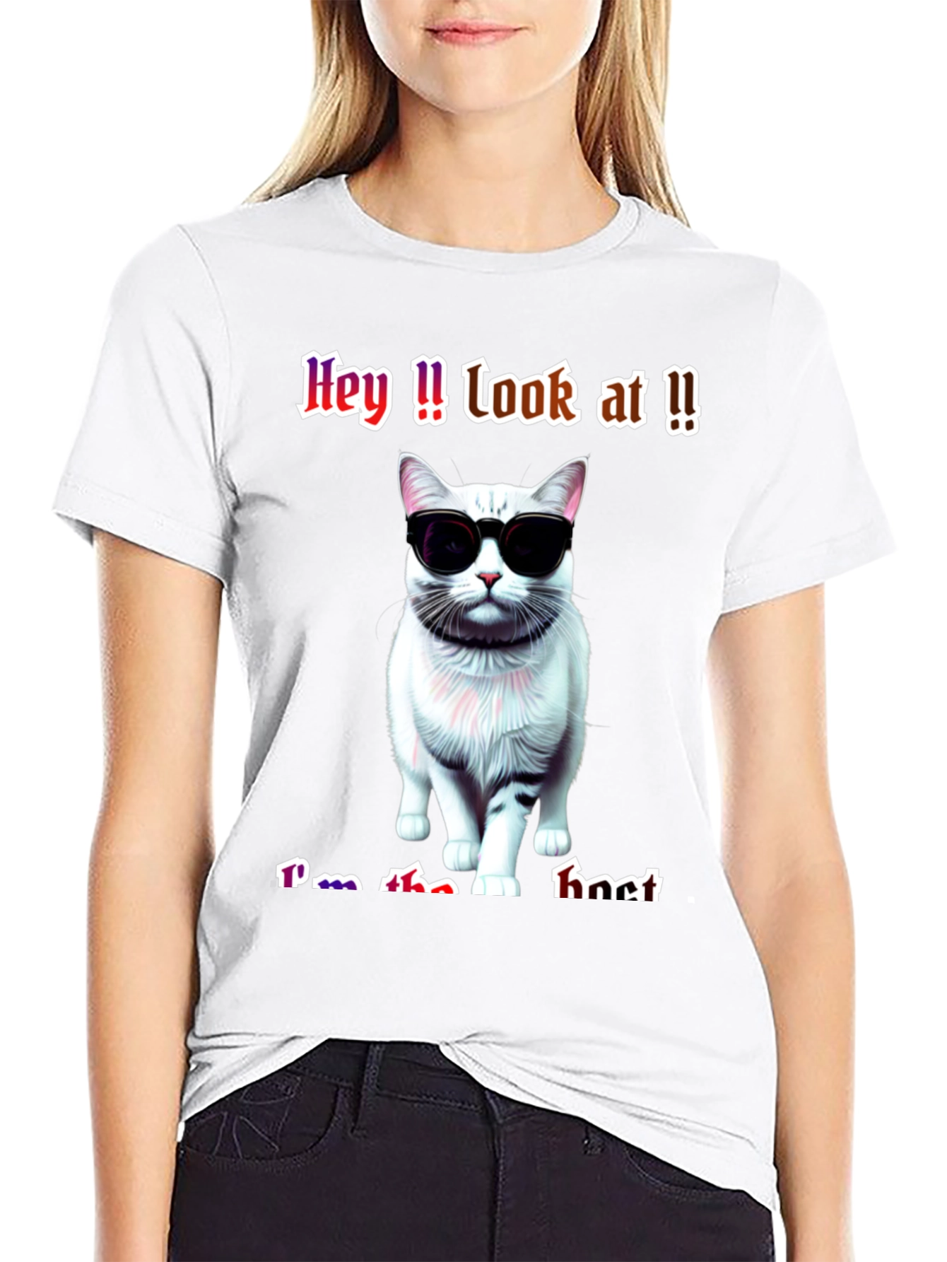 Cool Cat Graphic Tee - Im the It T-Shirt