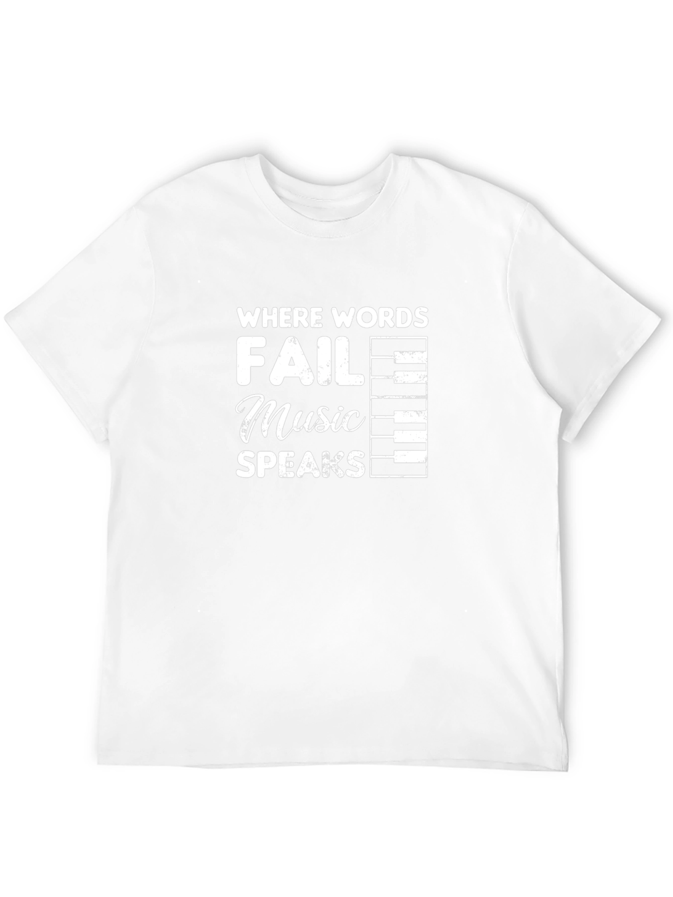 Music Speaks Mens Black T-Shirt