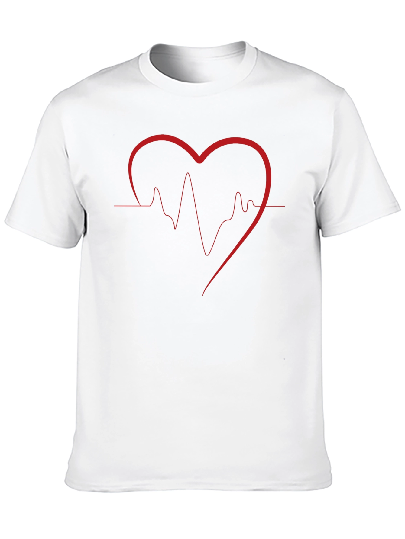 Heartbeat Heart Graphic T-Shirt - Love Pulse Tee