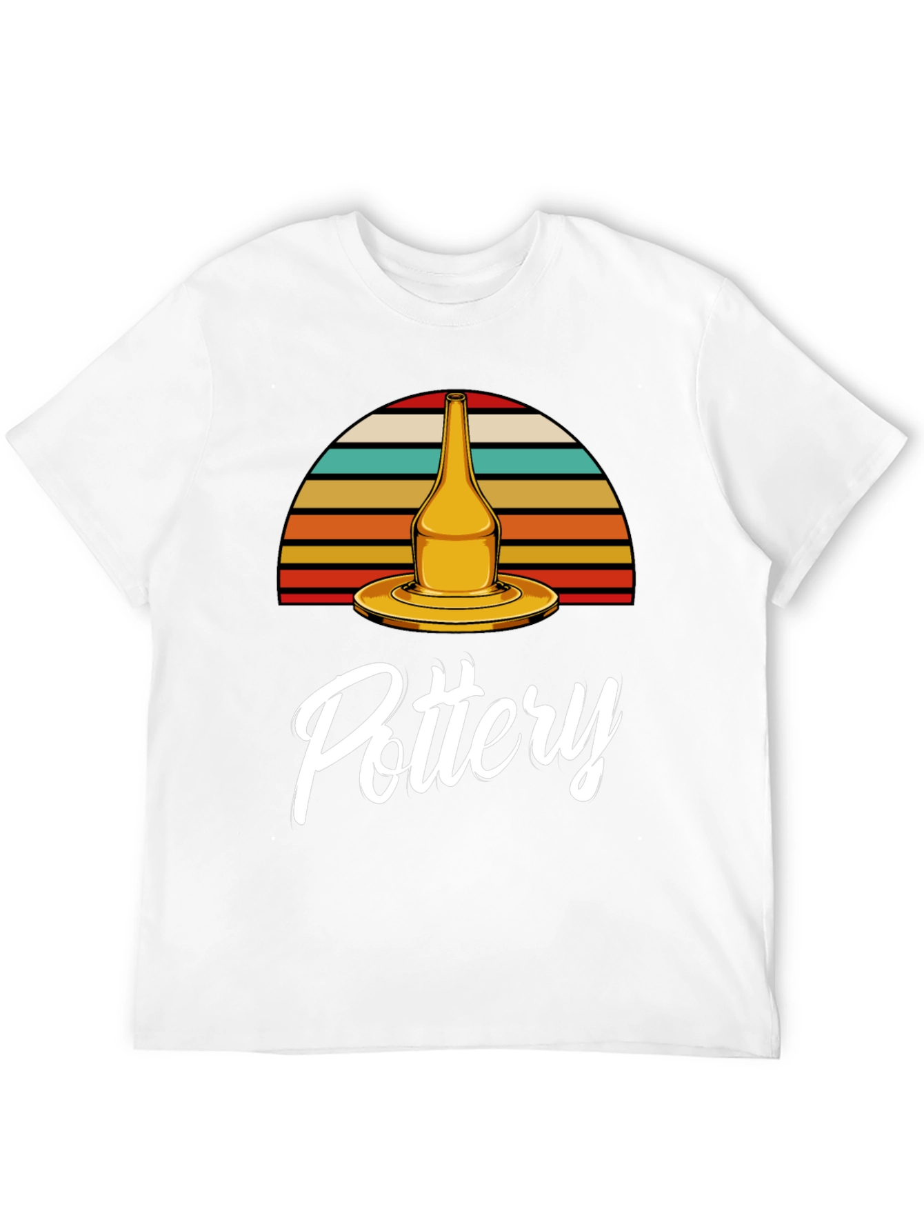 Pottery T-Shirt - Retro Sunset Design