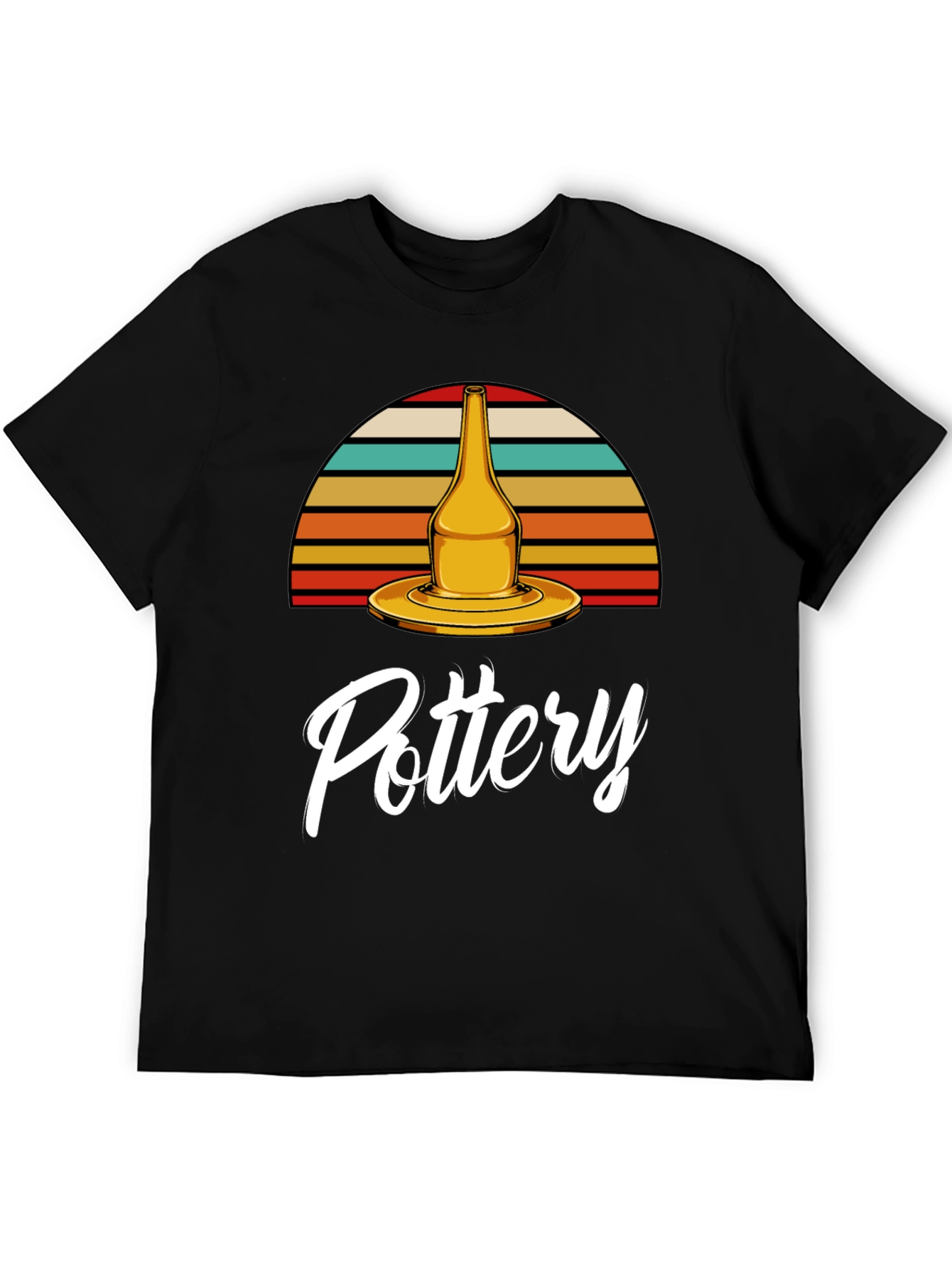 Pottery T-Shirt - Retro Sunset Design