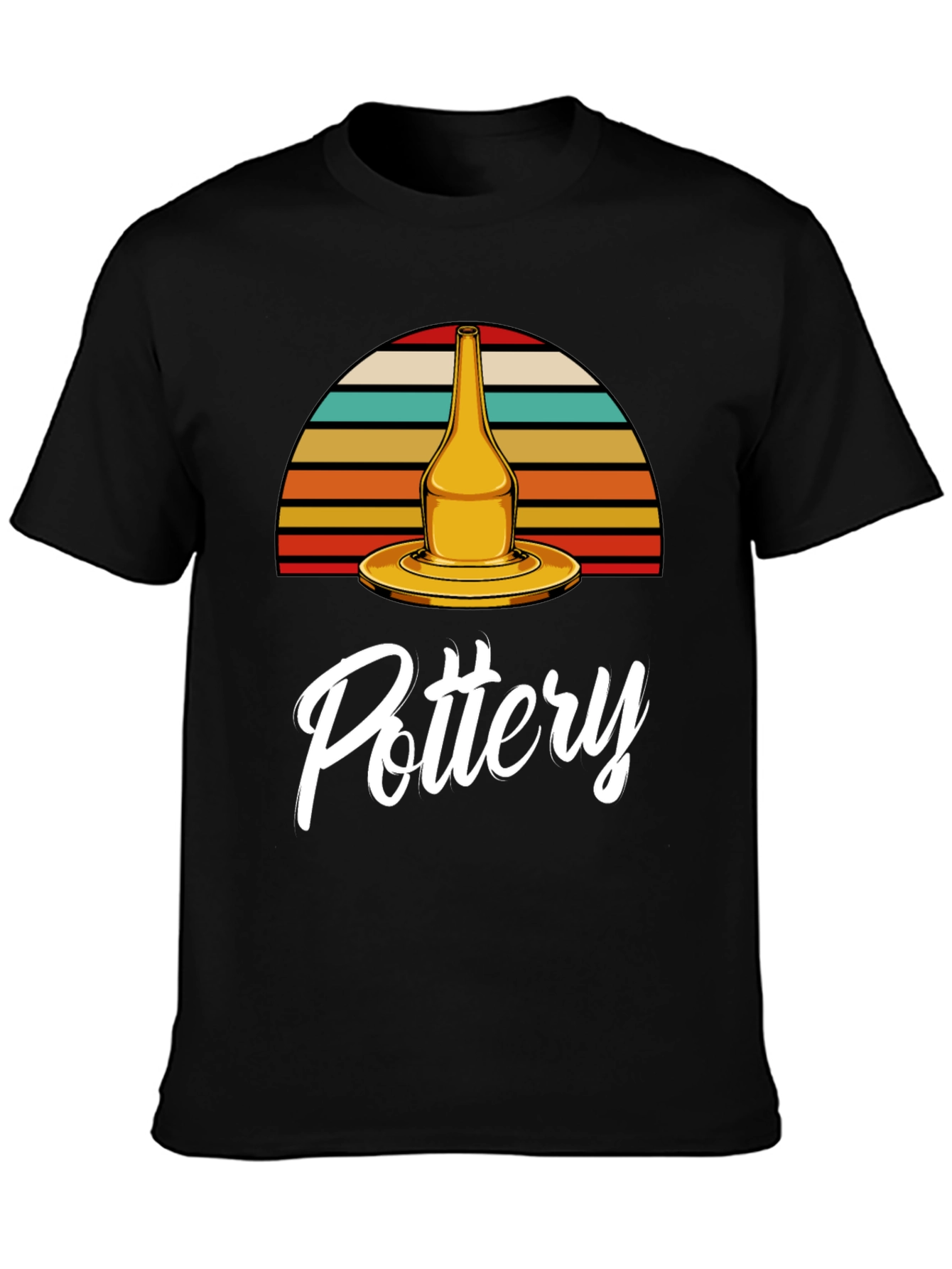 Pottery T-Shirt - Retro Sunset Design