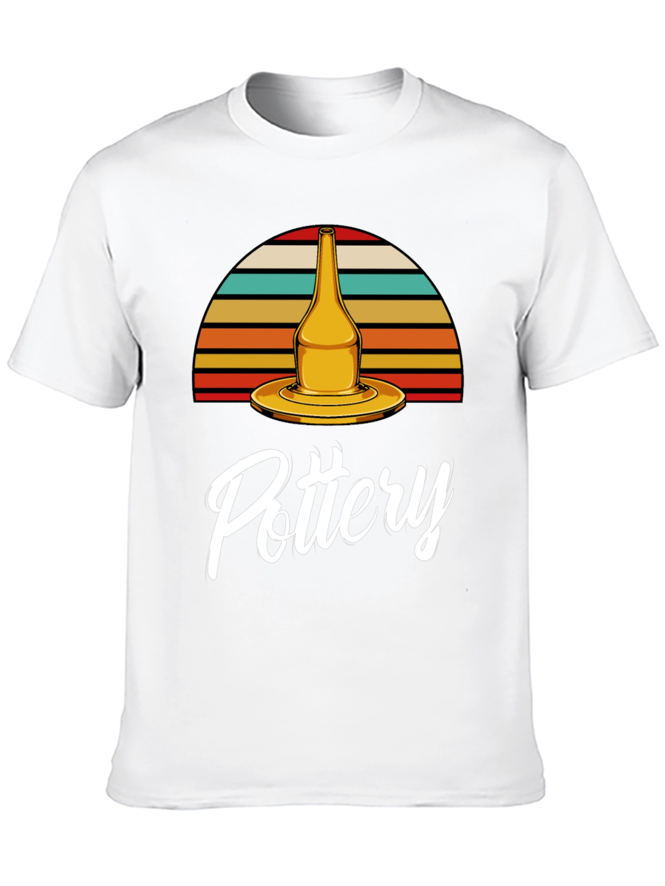 Pottery T-Shirt - Retro Sunset Design