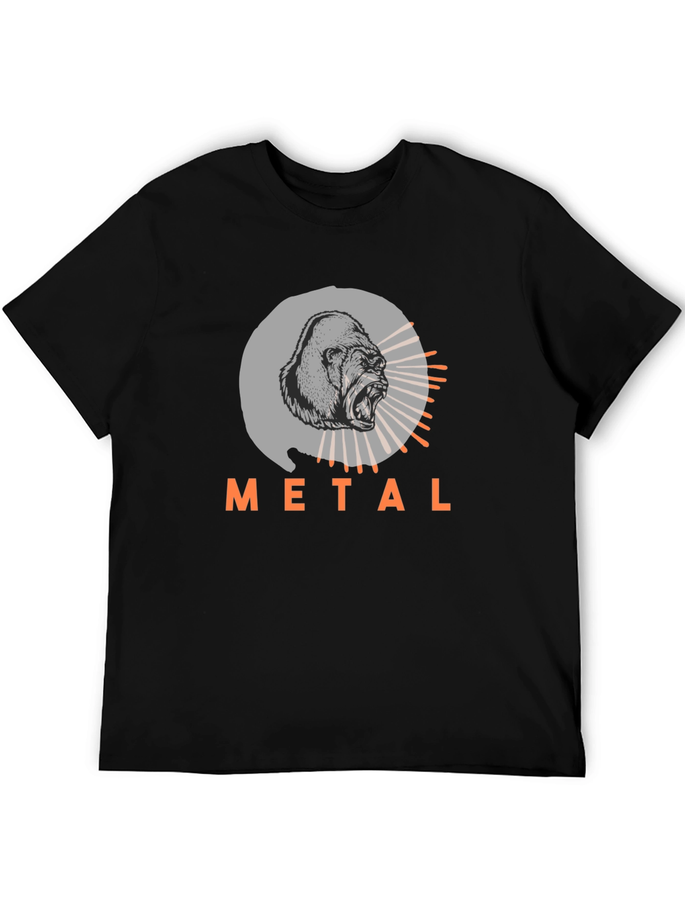 Metal Gorilla Graphic Tee - Bold Black T-Shirt