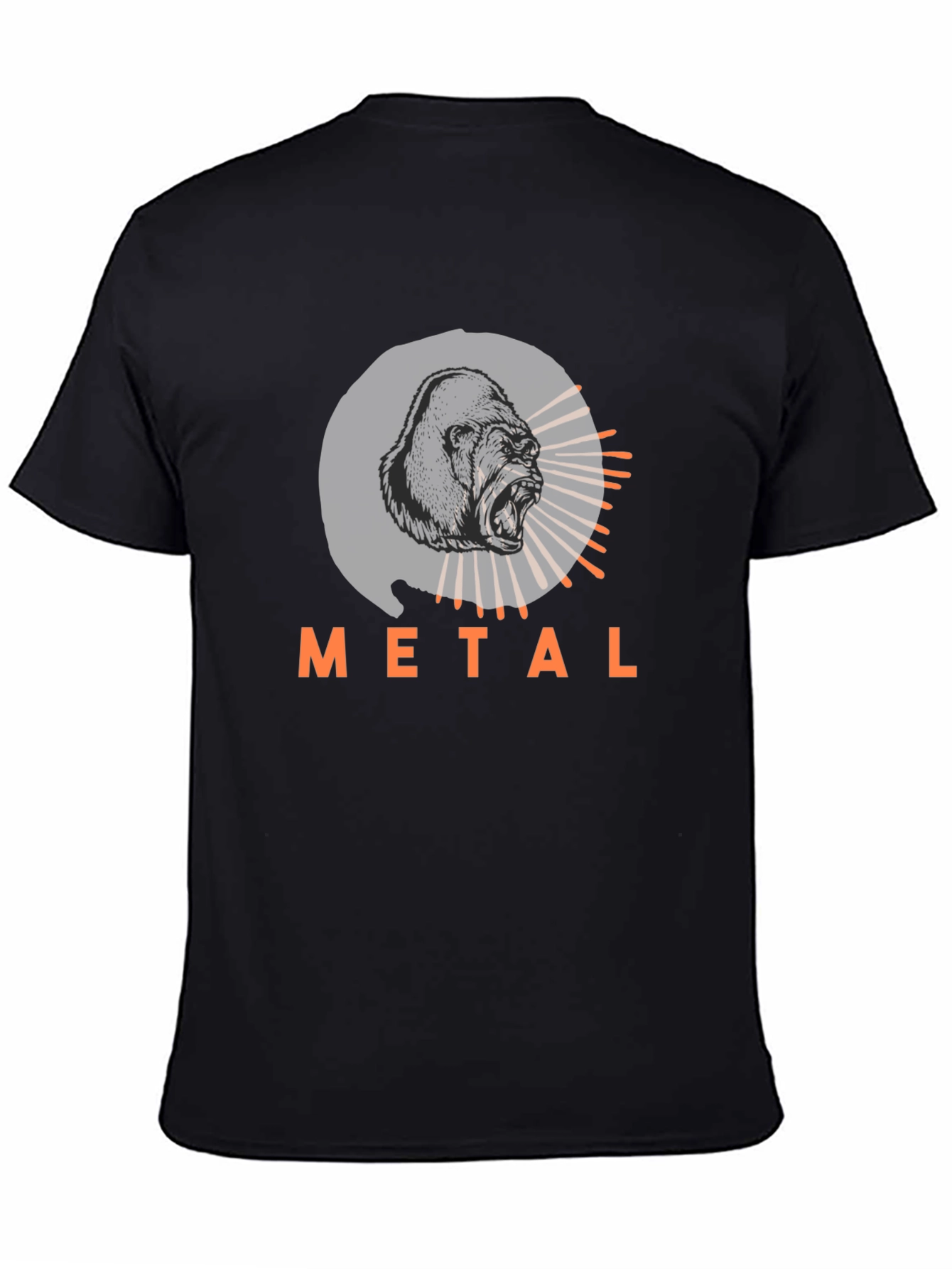 Metal Gorilla Graphic Tee - Bold Black T-Shirt
