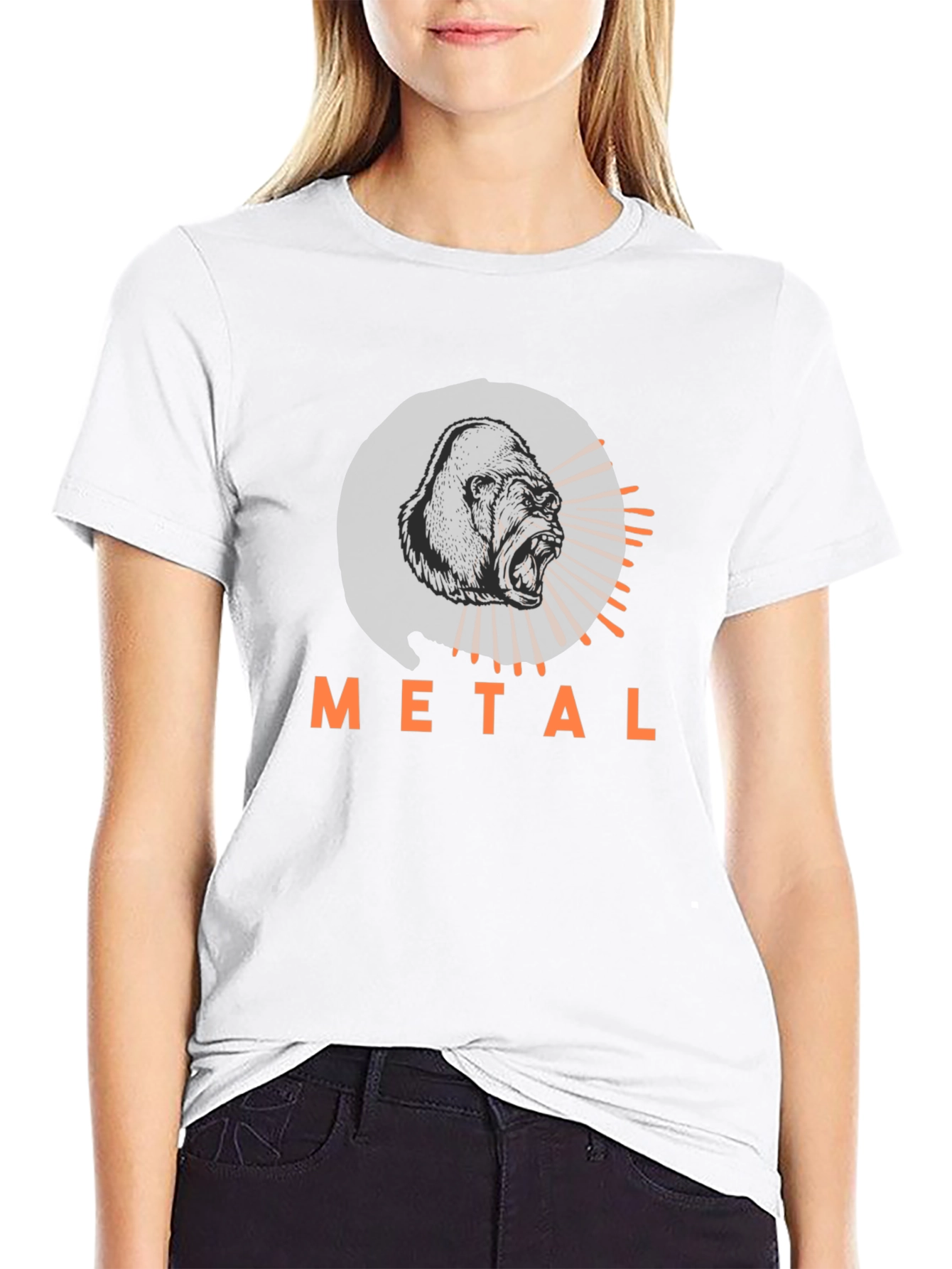 Metal Gorilla Graphic Tee - Bold Black T-Shirt