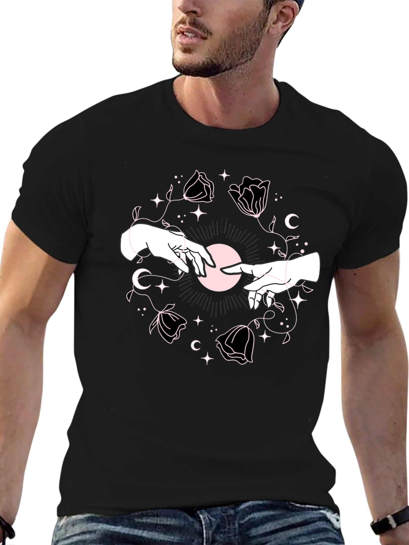 Mystic Hands Graphic Tee - Black Unisex T-Shirt