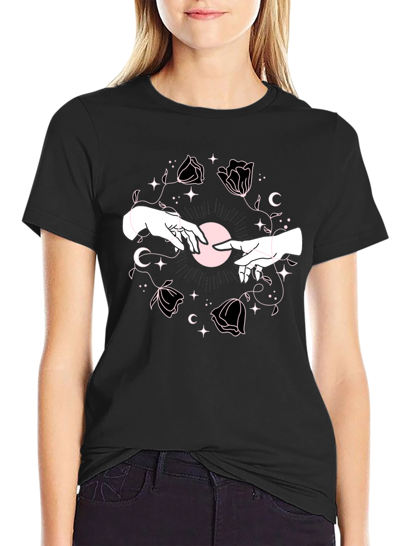 Mystic Hands Graphic Tee - Black Unisex T-Shirt