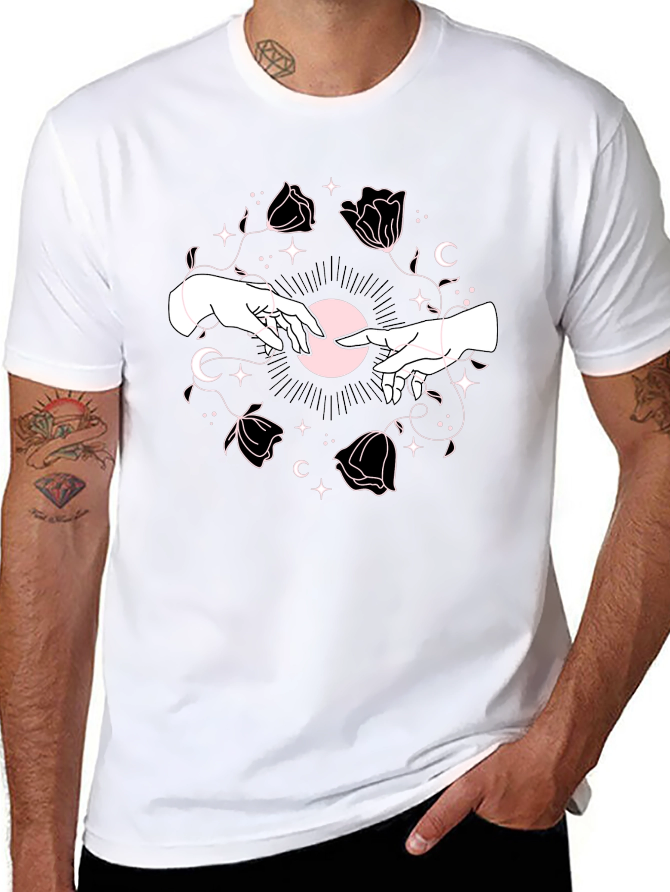 Mystic Hands Graphic Tee - Black Unisex T-Shirt