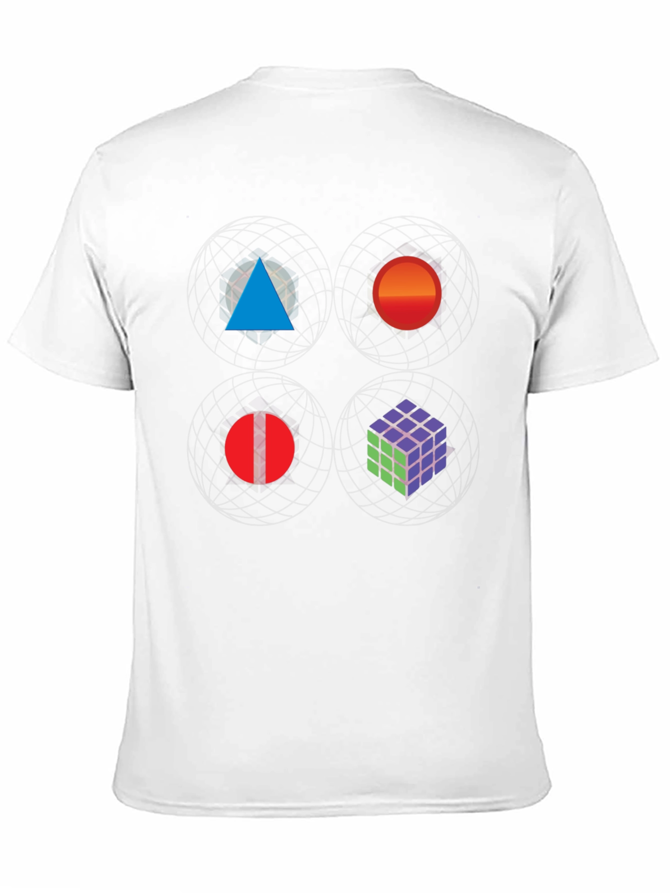 Geometric Print Tee - Abstract Art Black T-Shirt