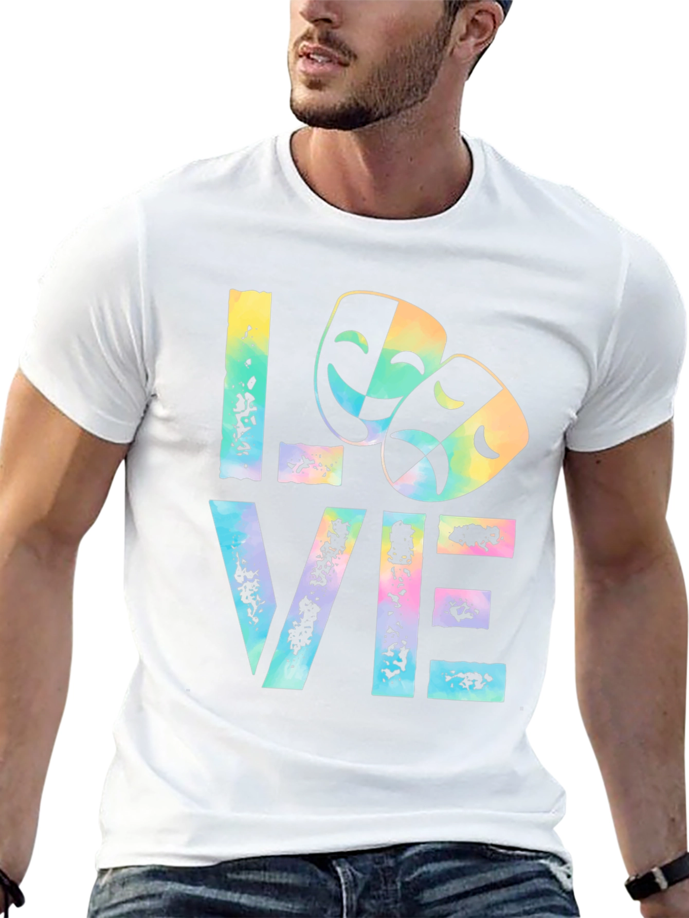 Drama Masks LOVE T-Shirt Theater Lover Tee