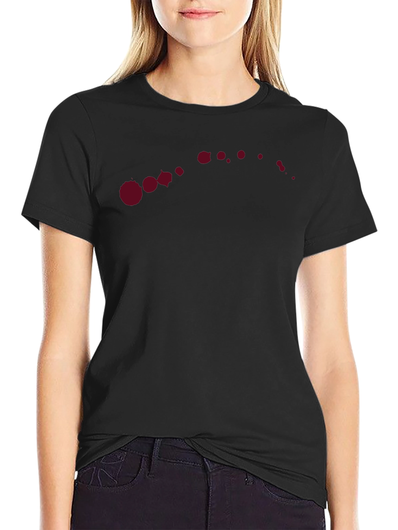 Modern Maroon Splatter T-Shirt