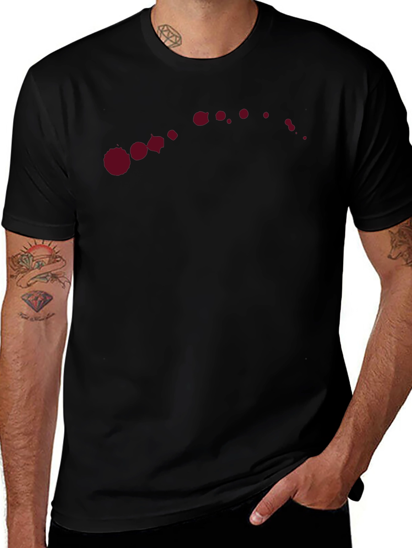 Modern Maroon Splatter T-Shirt