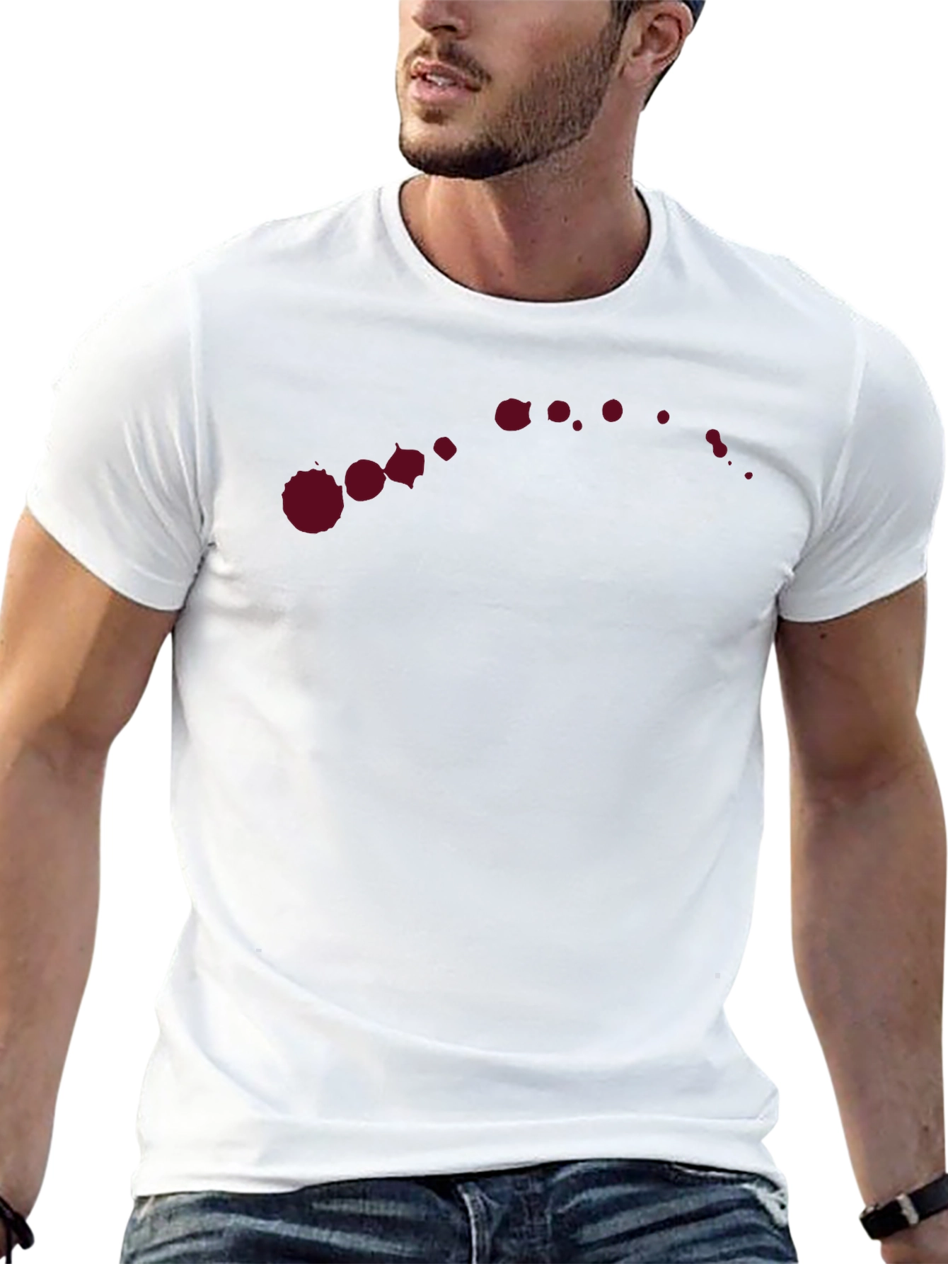 Modern Maroon Splatter T-Shirt