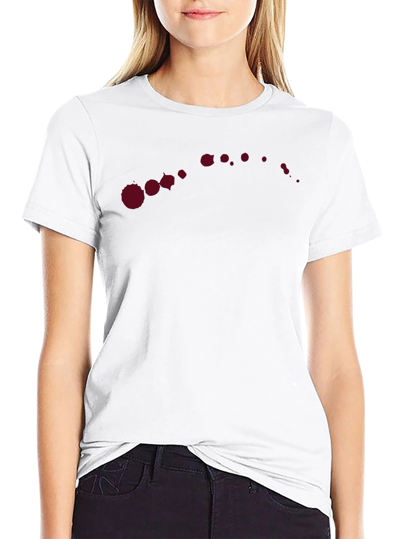 Modern Maroon Splatter T-Shirt