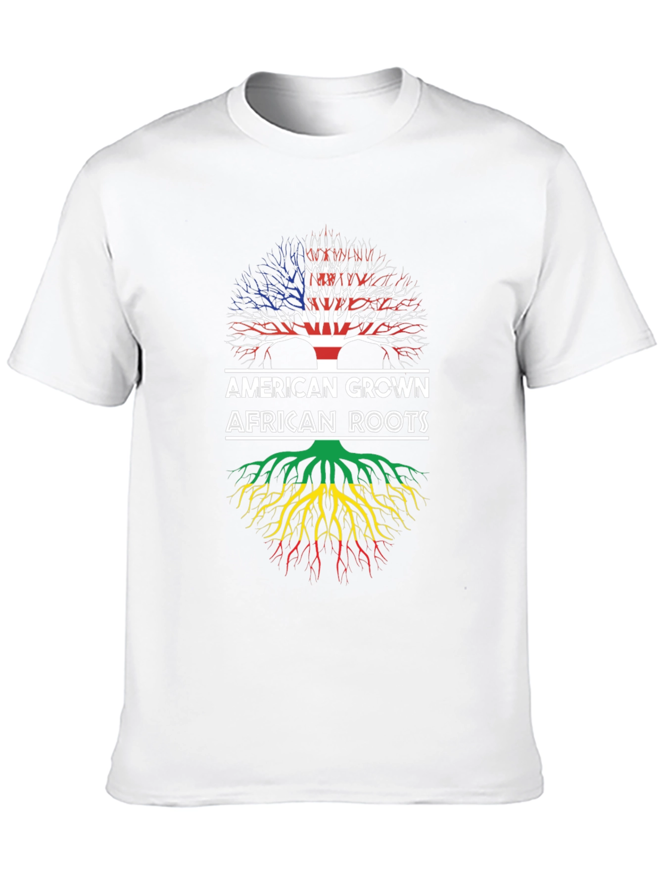 American Grown African Roots Black T-Shirt