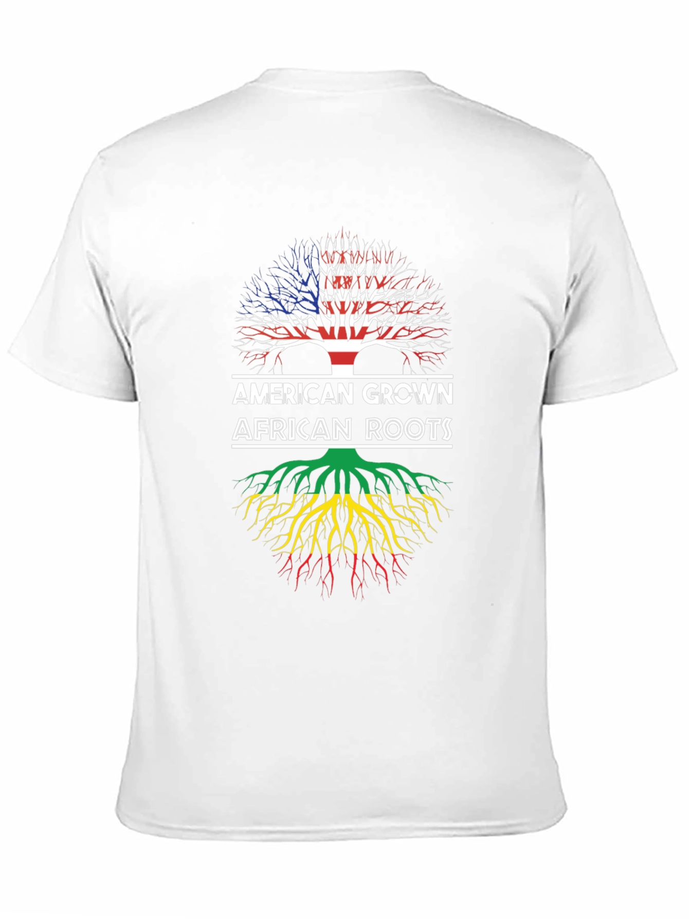 American Grown African Roots Black T-Shirt