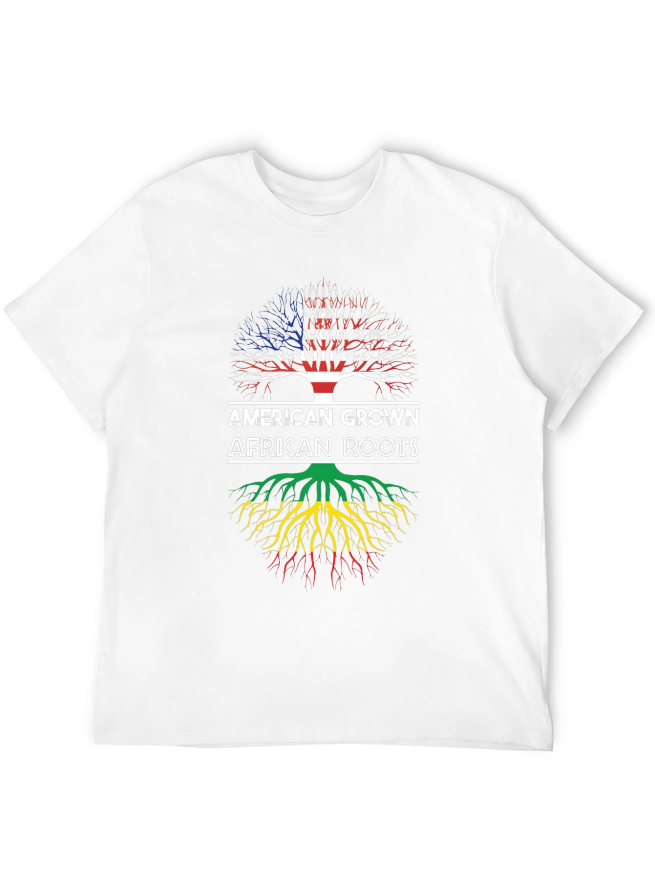 American Grown African Roots Black T-Shirt