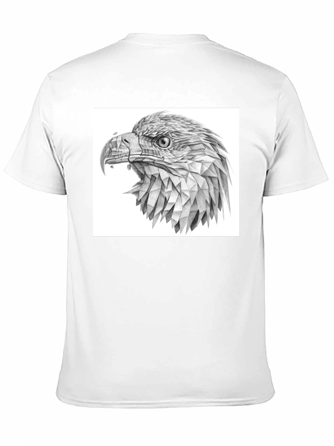 Geometric Eagle Graphic Black T-Shirt