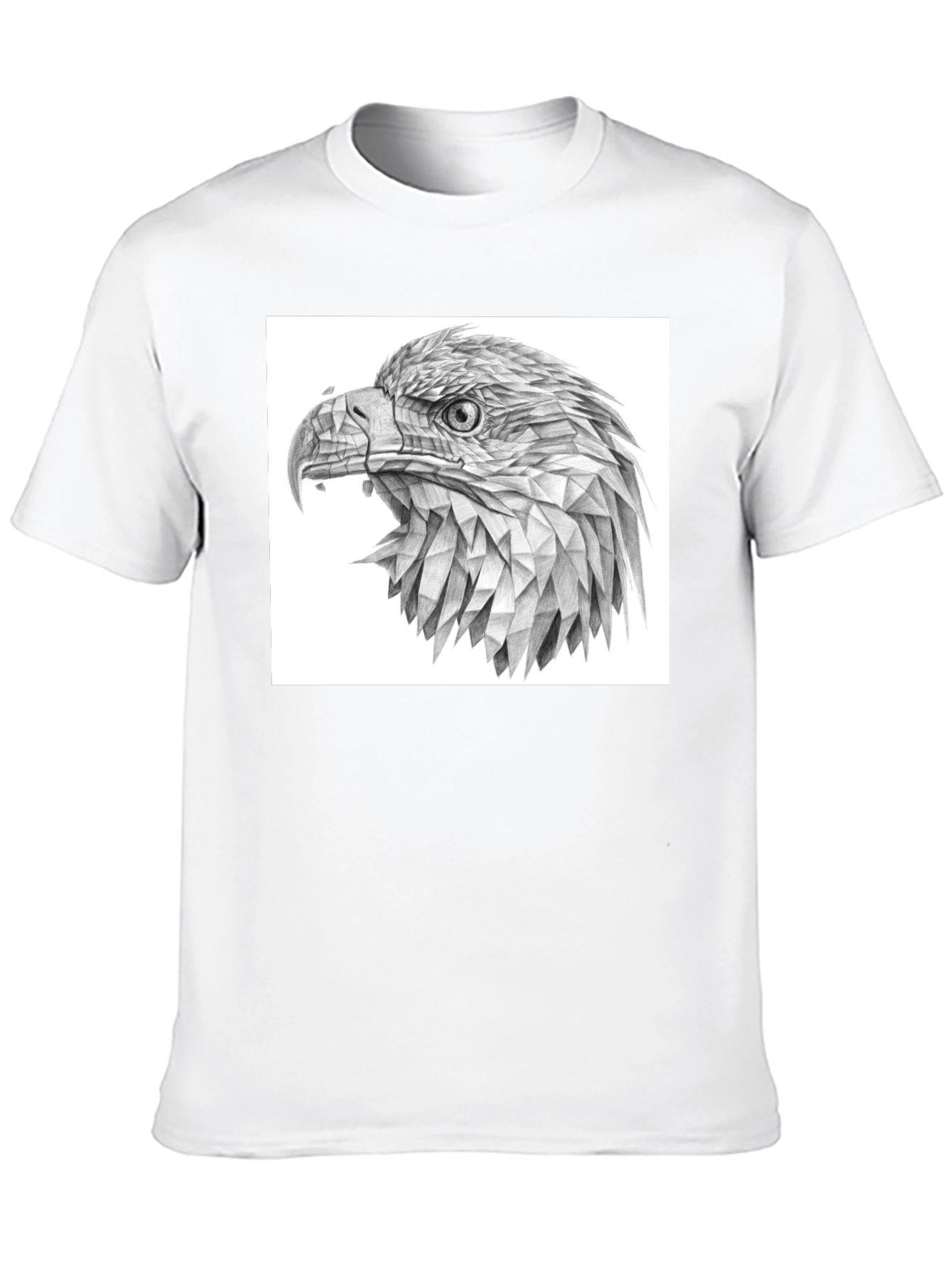 Geometric Eagle Graphic Black T-Shirt