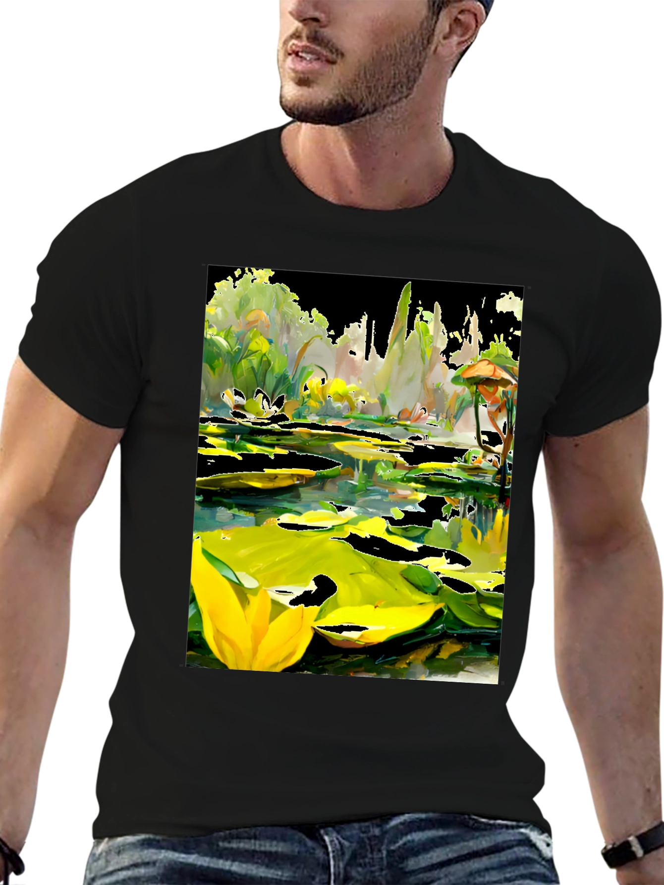 Lily Pond T-Shirt - Unique Artistic Design