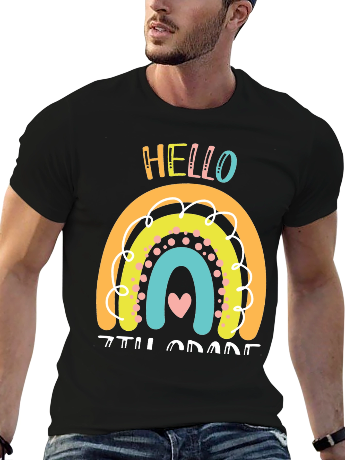Hello 7th Grade Rainbow T-Shirt