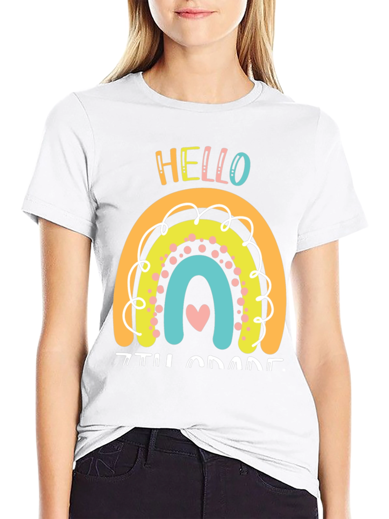 Hello 7th Grade Rainbow T-Shirt