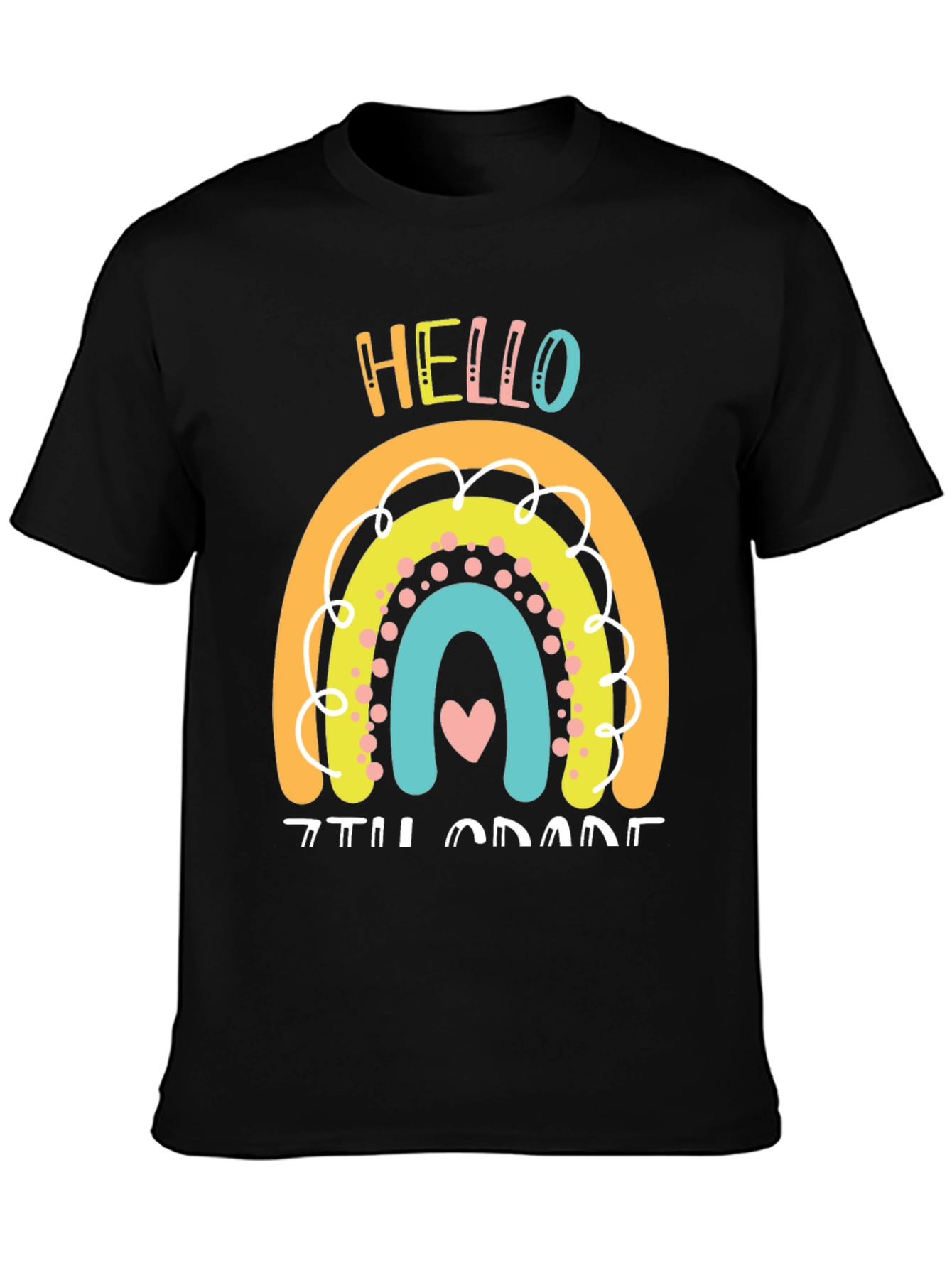 Hello 7th Grade Rainbow T-Shirt