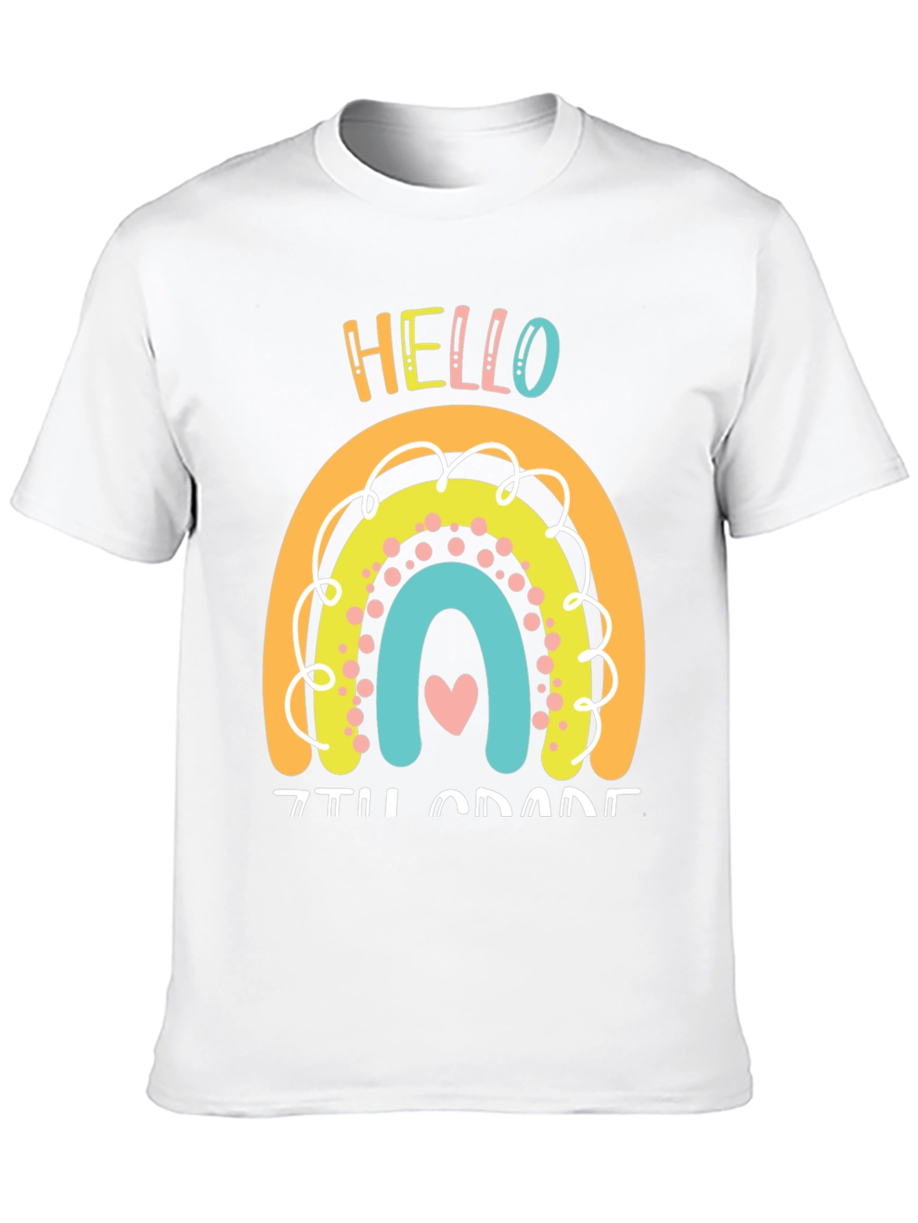 Hello 7th Grade Rainbow T-Shirt
