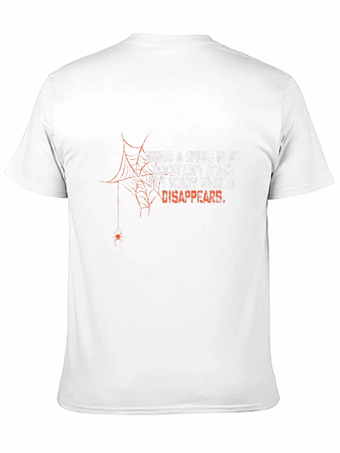 Scary Spider Disappears Mens Black T-Shirt