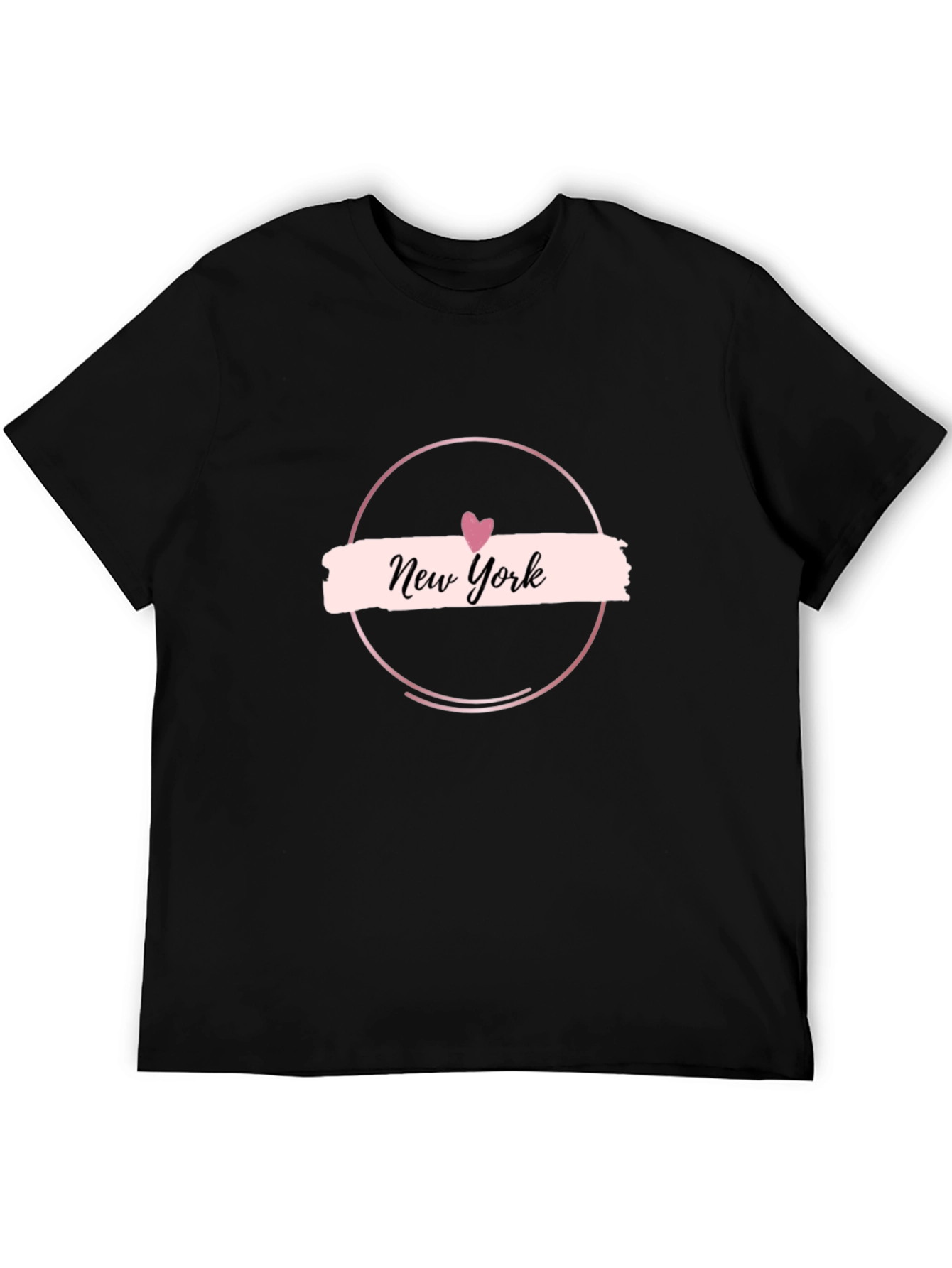 New York Heart Graphic Black T-Shirt