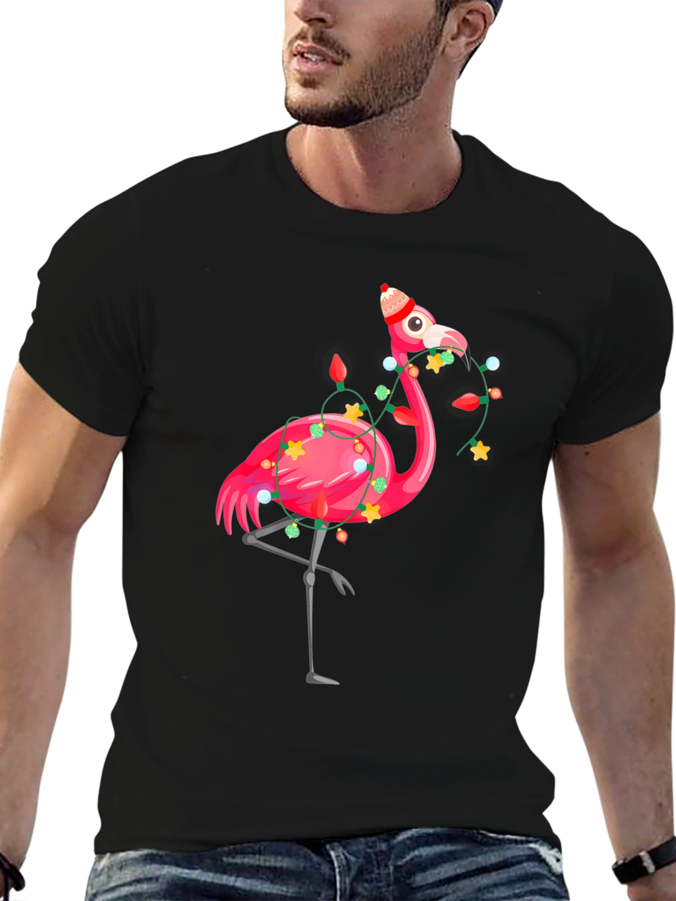 Festive Flamingo T-Shirt - Holiday Edition