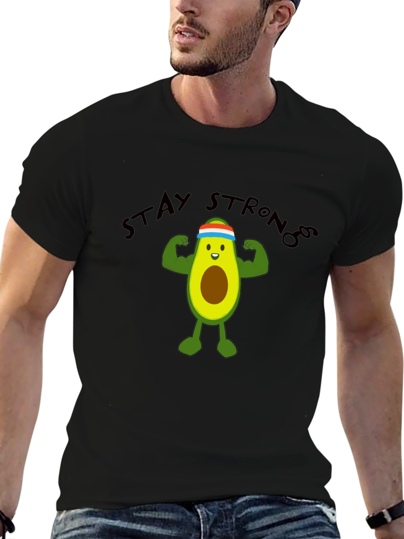 Stay Strong Avocado Graphic Tee
