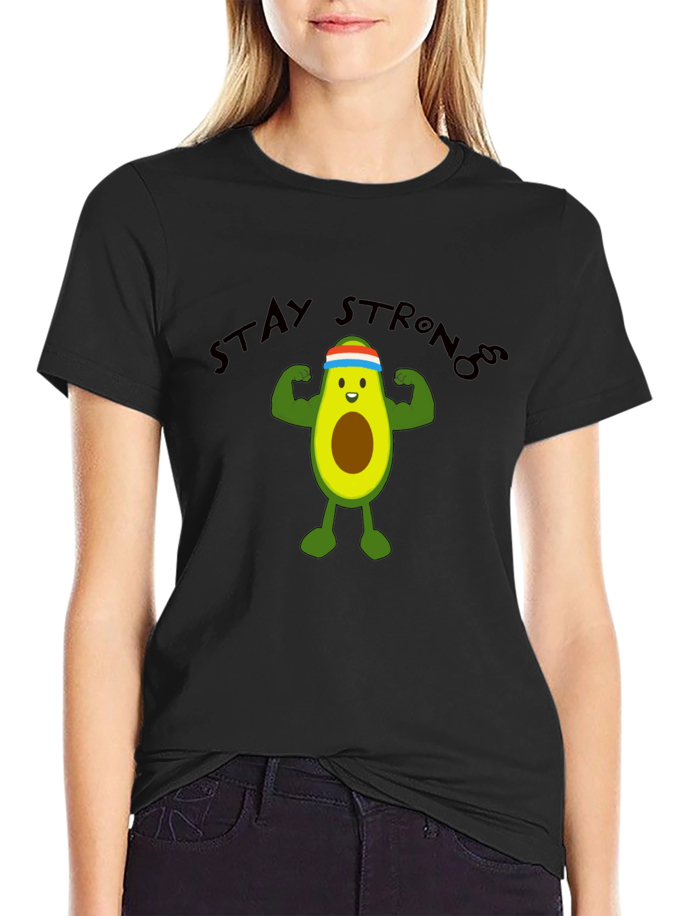 Stay Strong Avocado Graphic Tee
