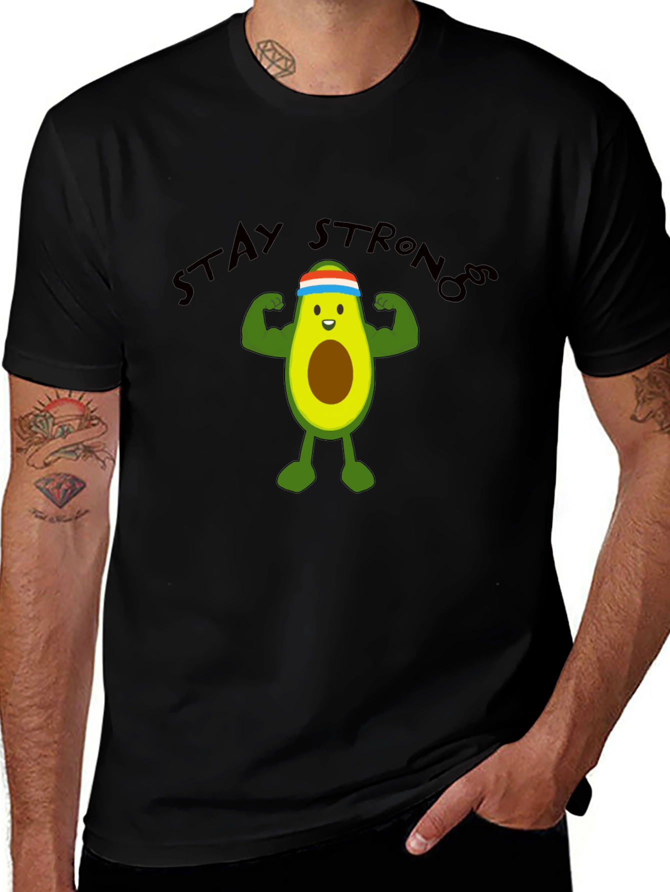 Stay Strong Avocado Graphic Tee