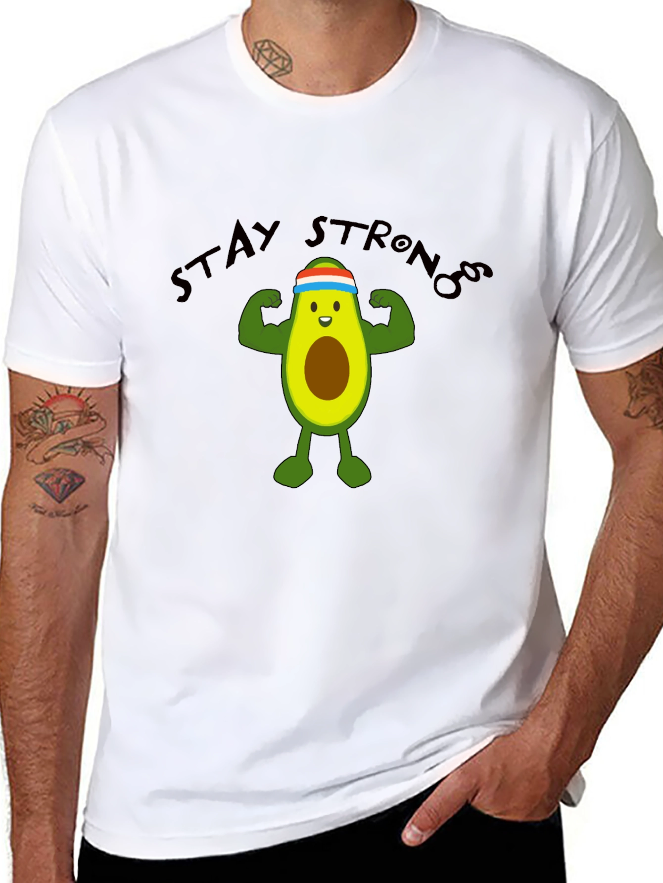 Stay Strong Avocado Graphic Tee