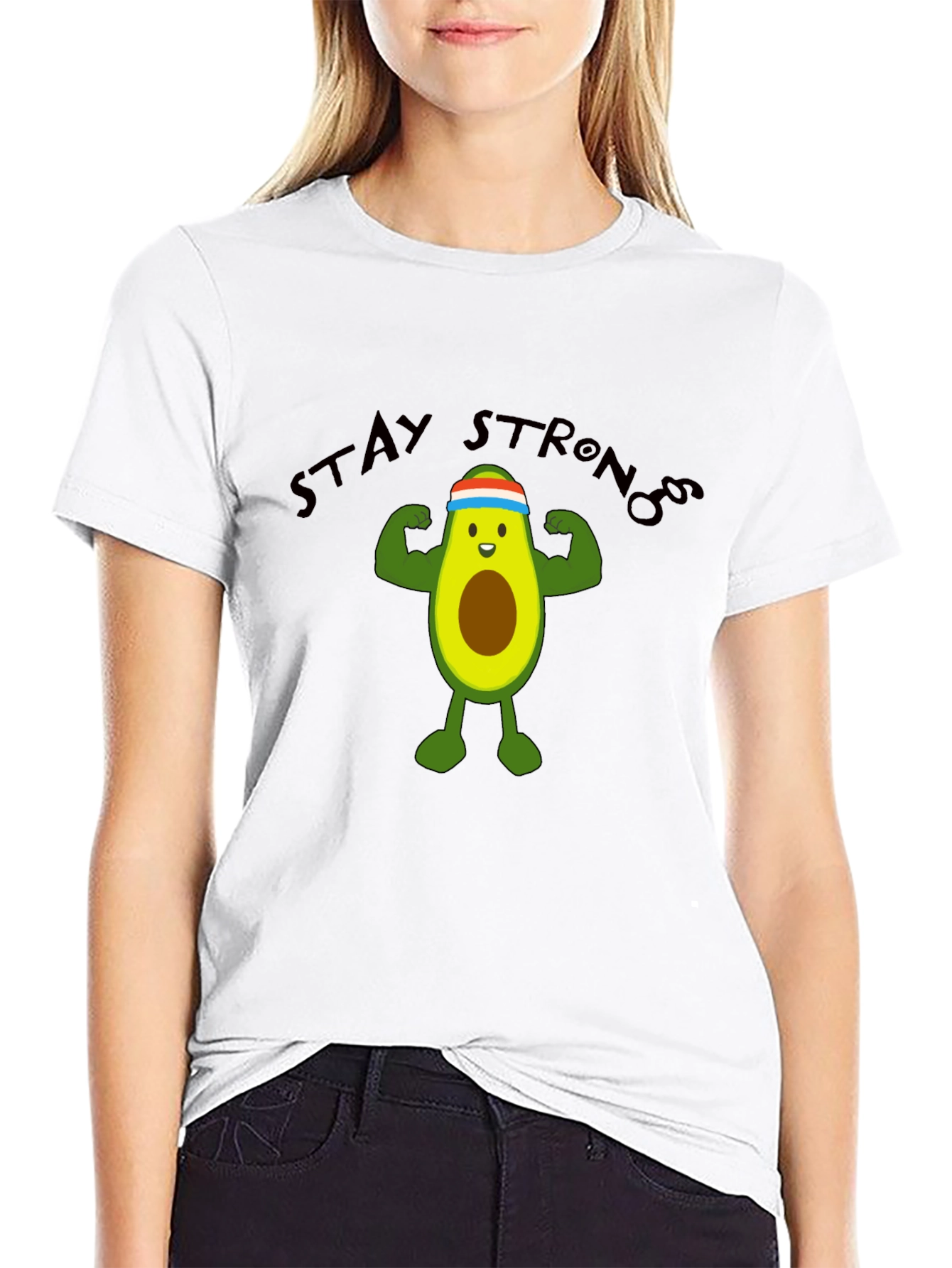 Stay Strong Avocado Graphic Tee