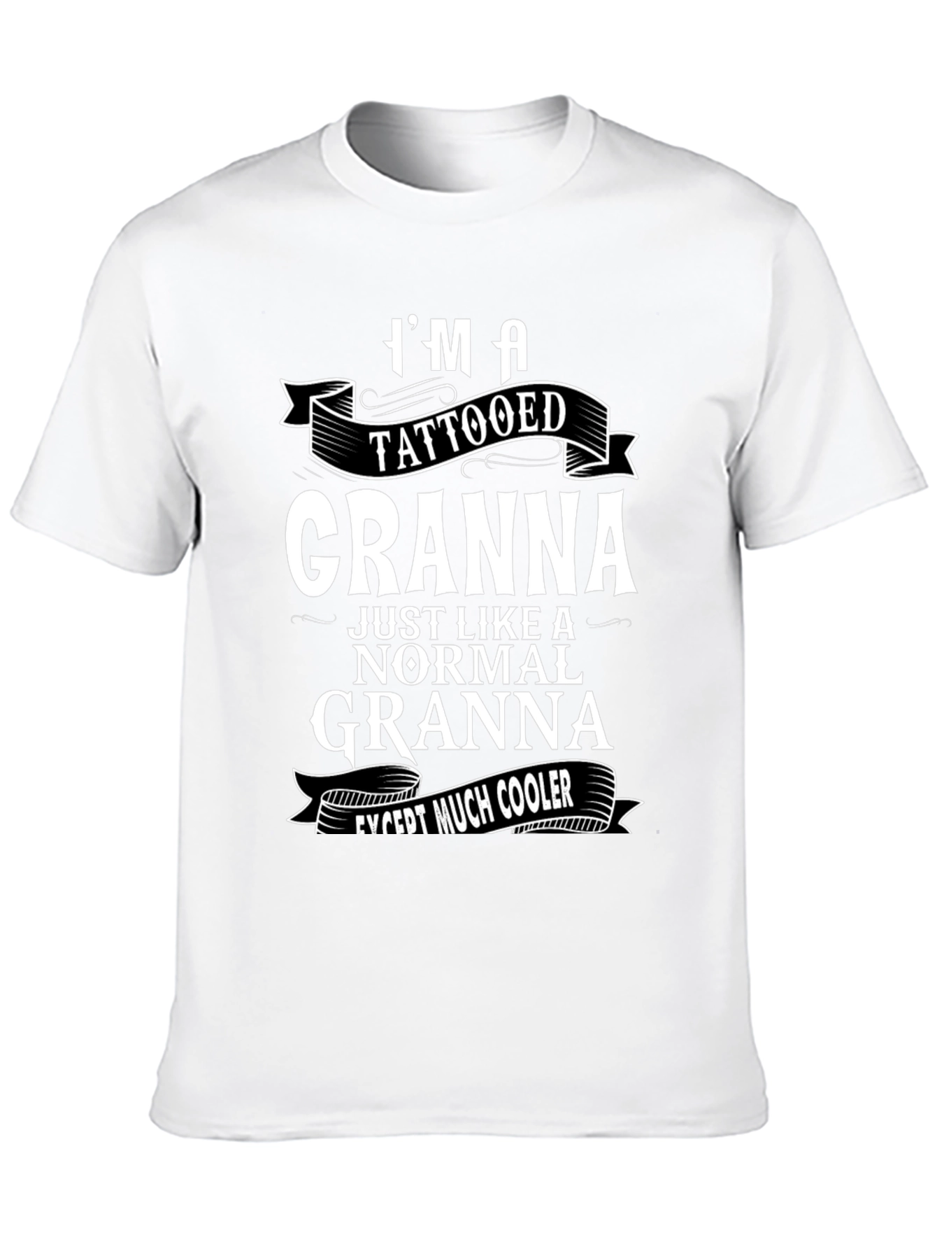 Tattooed Granna Novelty T-Shirt - Cool Grandma