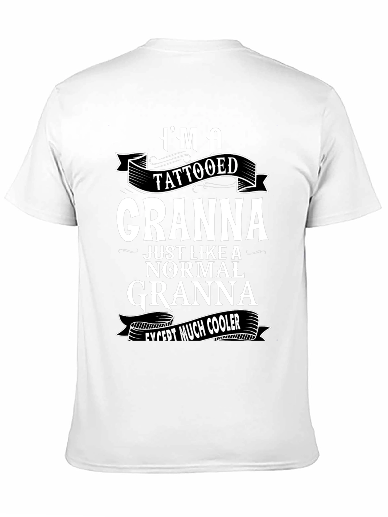 Tattooed Granna Novelty T-Shirt - Cool Grandma