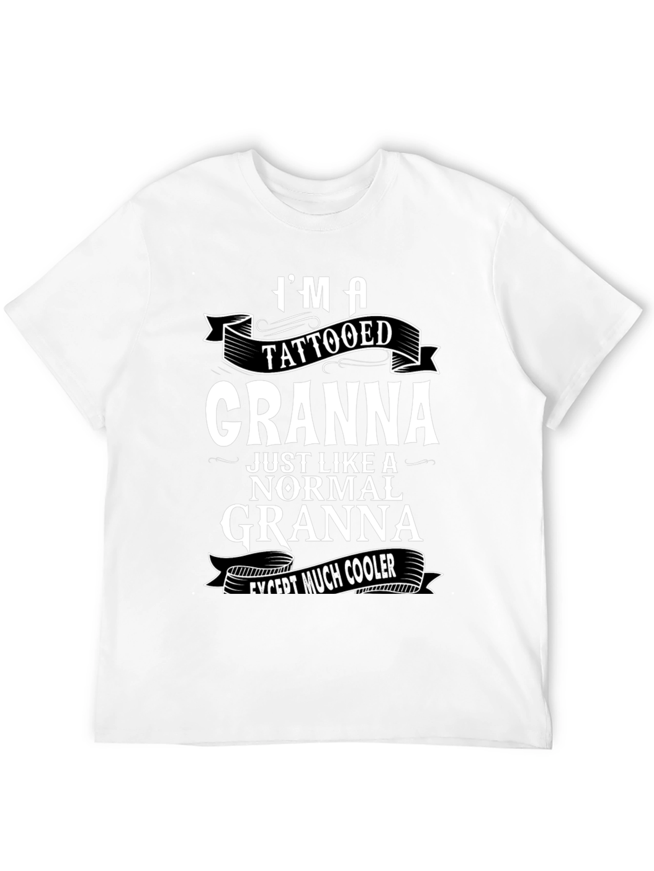 Tattooed Granna Novelty T-Shirt - Cool Grandma