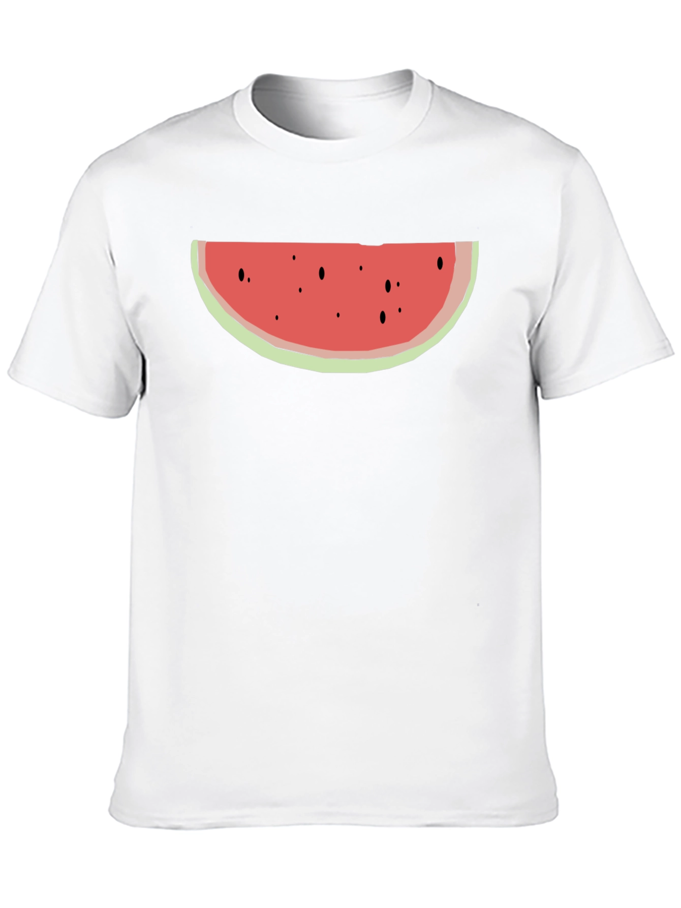 Watermelon Slice Graphic Tee - Black Cotton Blend
