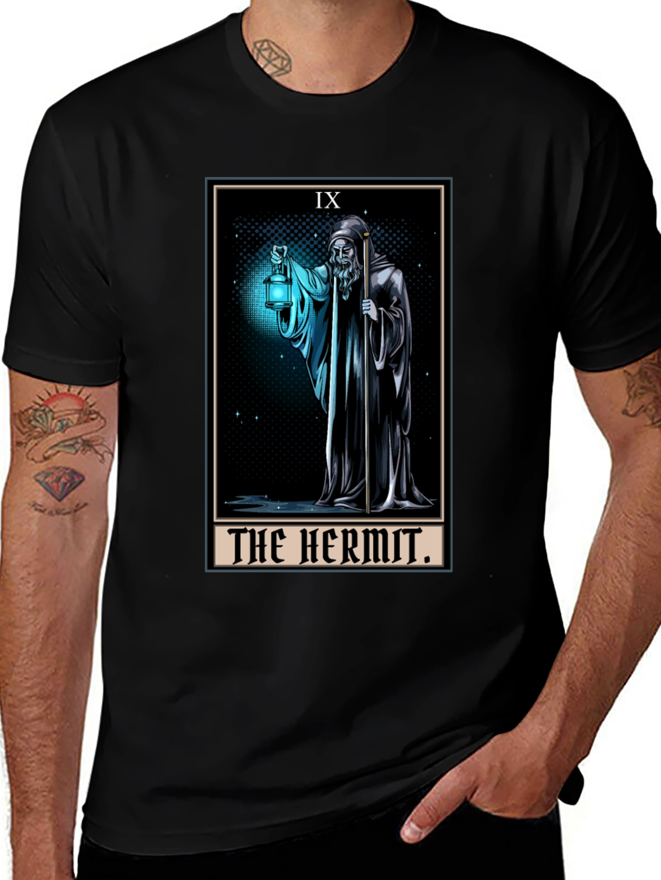 The Hermit Tarot Card Graphic T-Shirt - Unisex