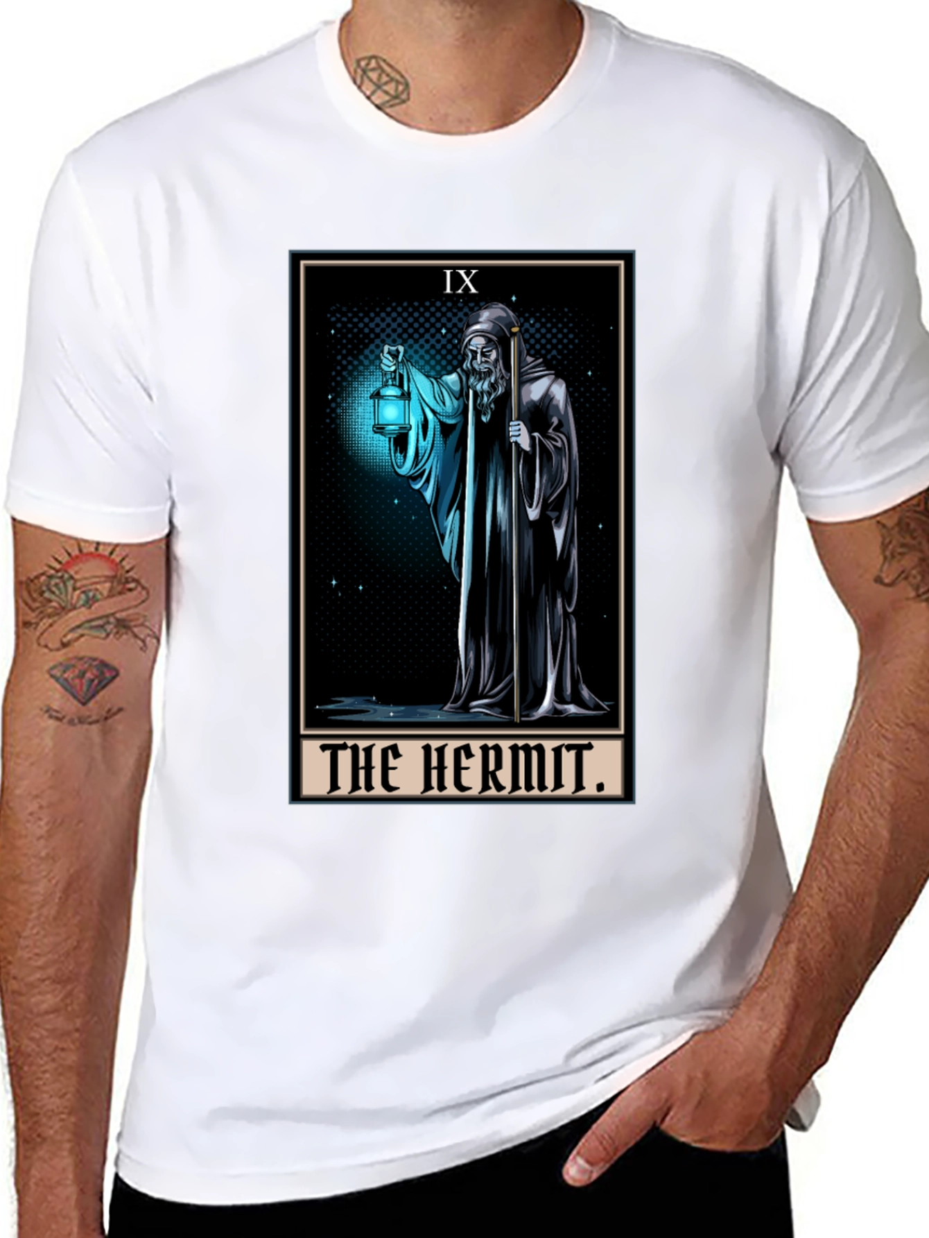 The Hermit Tarot Card Graphic T-Shirt - Unisex
